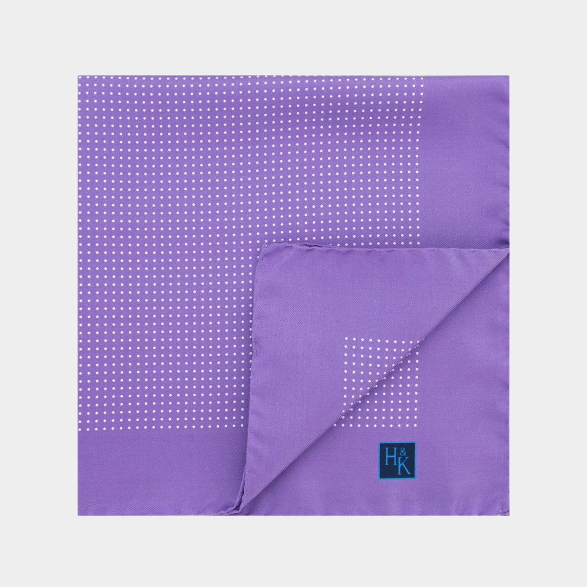 Lilac & Pin Spot Silk Pocket Square