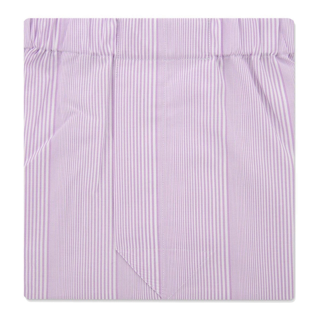 Lilac Stripe Poplin Cotton Classic Boxer Shorts