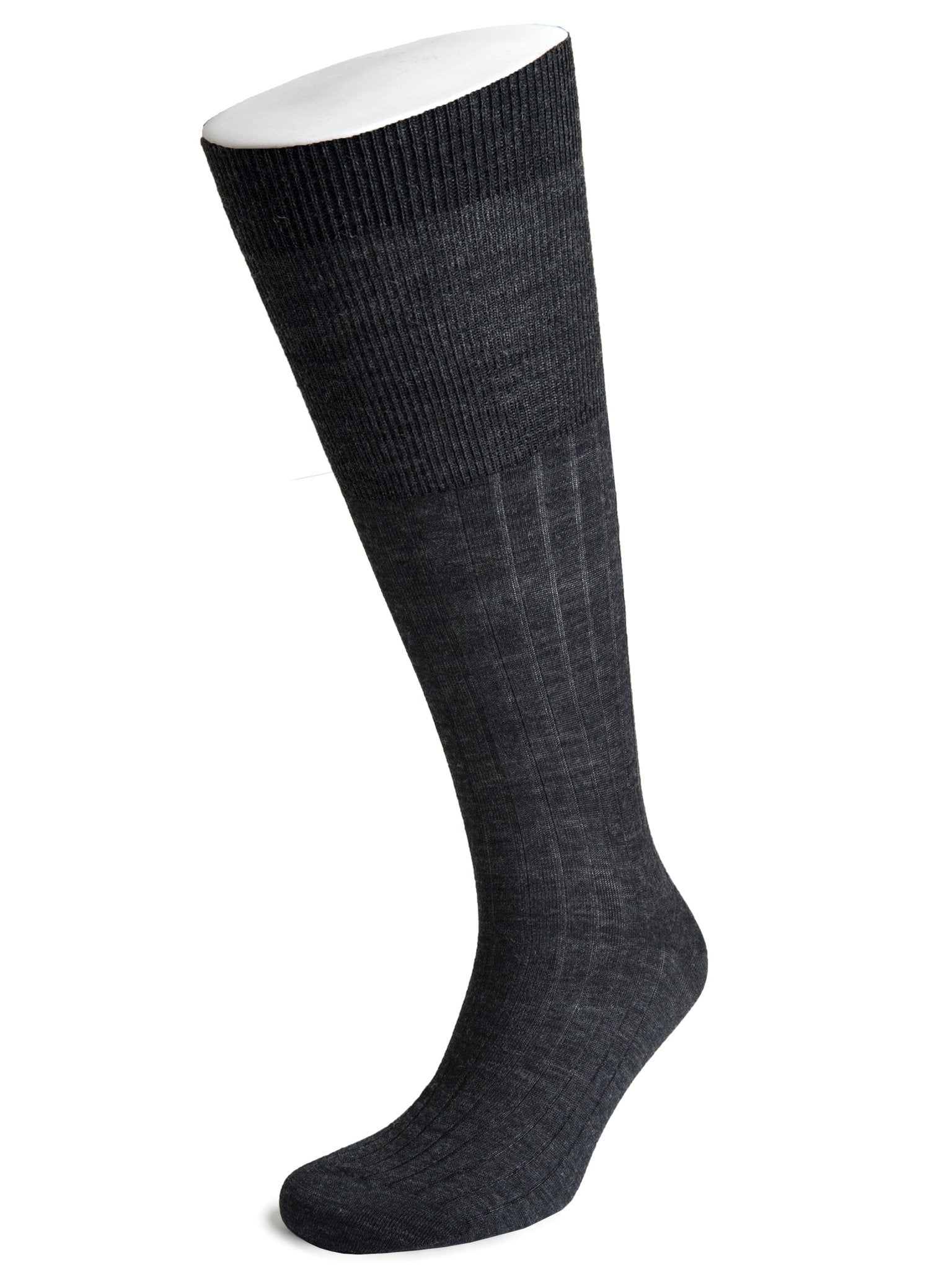Long Dark Grey Wool Socks