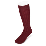 Long Deep Red Heavy Sports Wool Socks