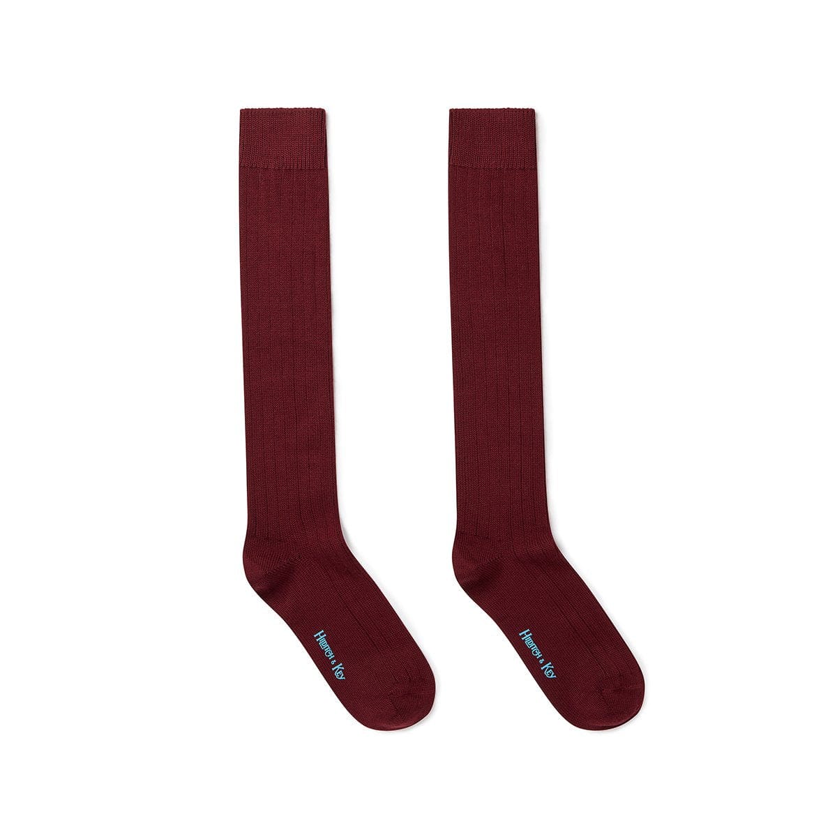 Long Deep Red Heavy Sports Wool Socks