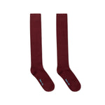 Long Deep Red Heavy Sports Wool Socks