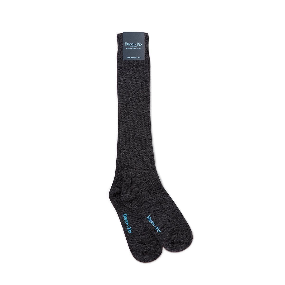 Long Grey Heavy Sports Wool Socks