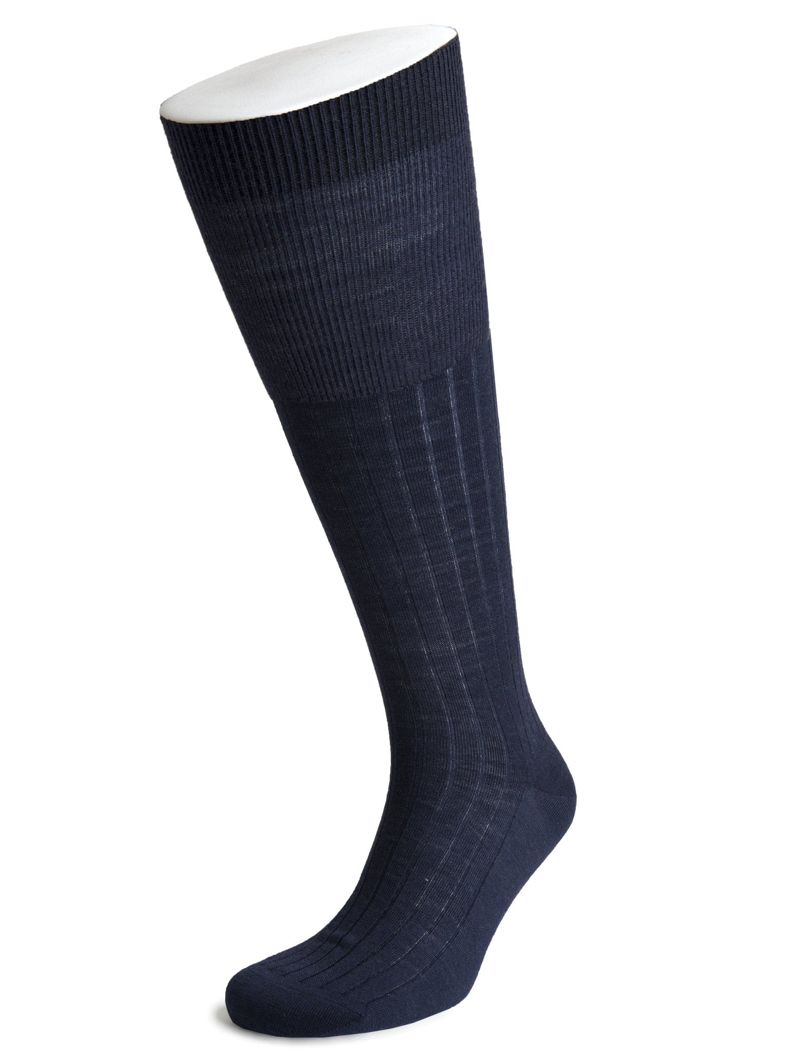 Long Navy Wool Socks