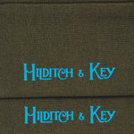 Long Plain Dark Green Cotton Socks