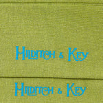 Long Plain Light Green Cotton Socks