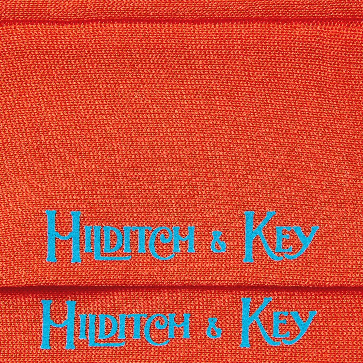 Long Plain Orange Cotton Socks