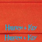 Long Plain Orange Cotton Socks