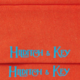 Long Plain Orange Cotton Socks
