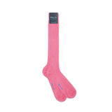 Long Plain Pink Cotton Socks