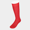 Long Plain Red Cotton Socks