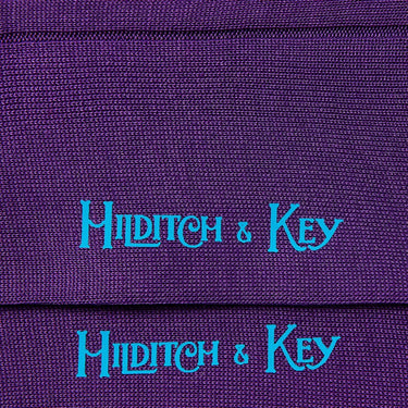 Long Plain Violet Cotton Socks