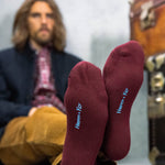 Long Wine Wool Socks