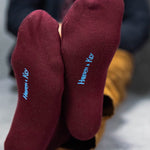 Long Wine Wool Socks