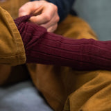 Long Wine Wool Socks