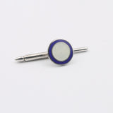 Longmire Sterling Silver Dress Studs Double Circle Blue & White Enamel (Set of Four)