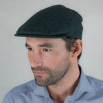 Mallard & Evergreen Herringbone Wool Made In England Flat Cap