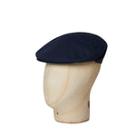 Mid Blue Cotton Flat Cap