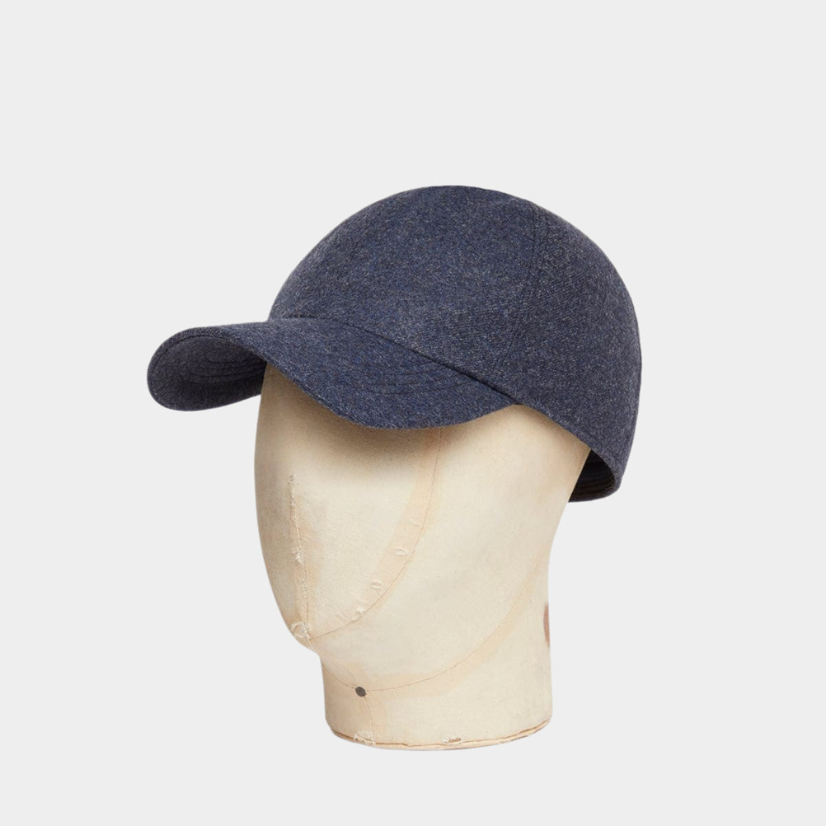 Mid Blue Wool Baseball Cap