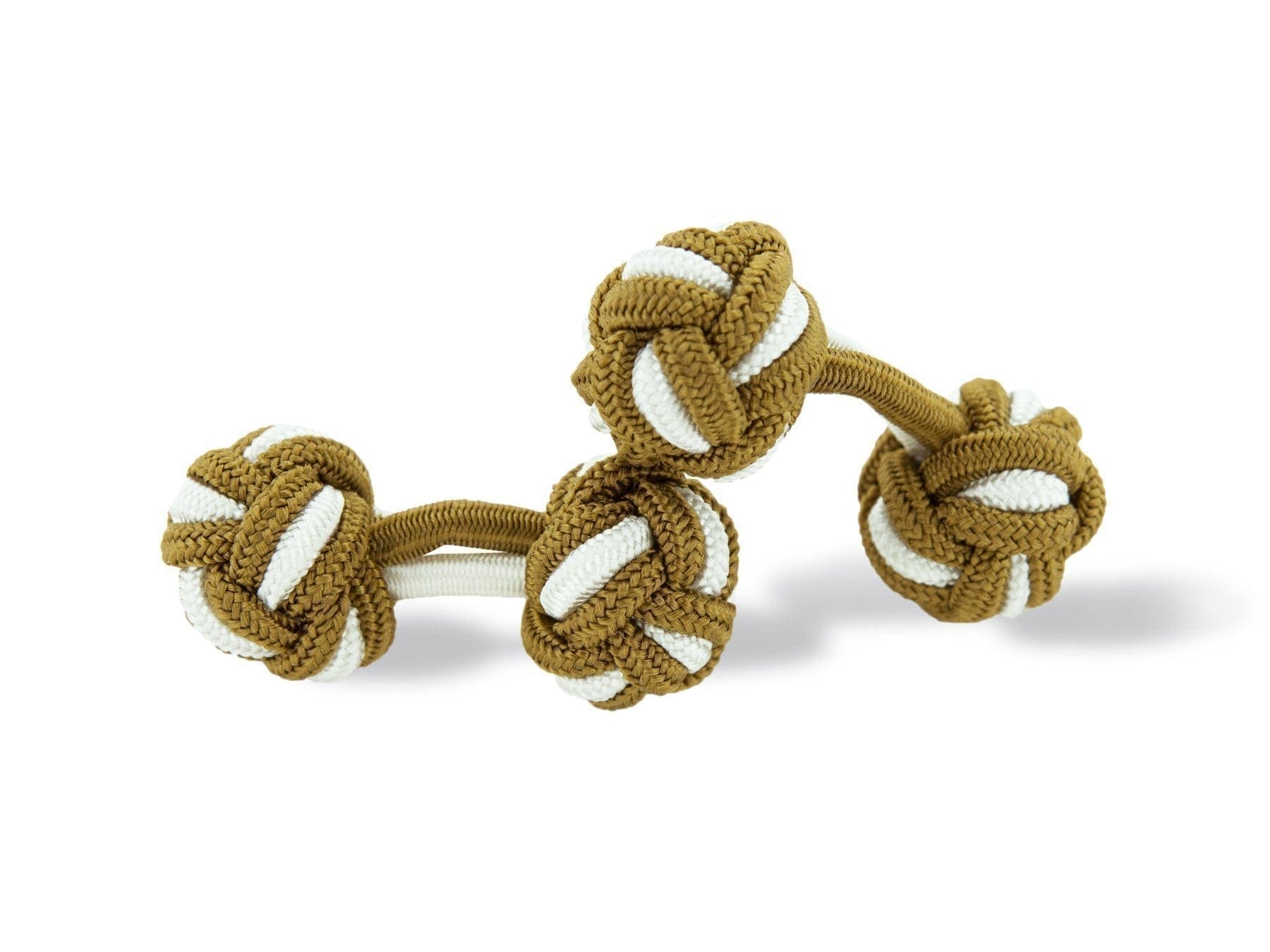 Mid Brown & White Knot Links