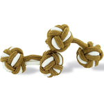 Mid Brown & White Knot Links