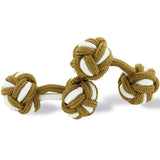 Mid Brown & White Knot Links