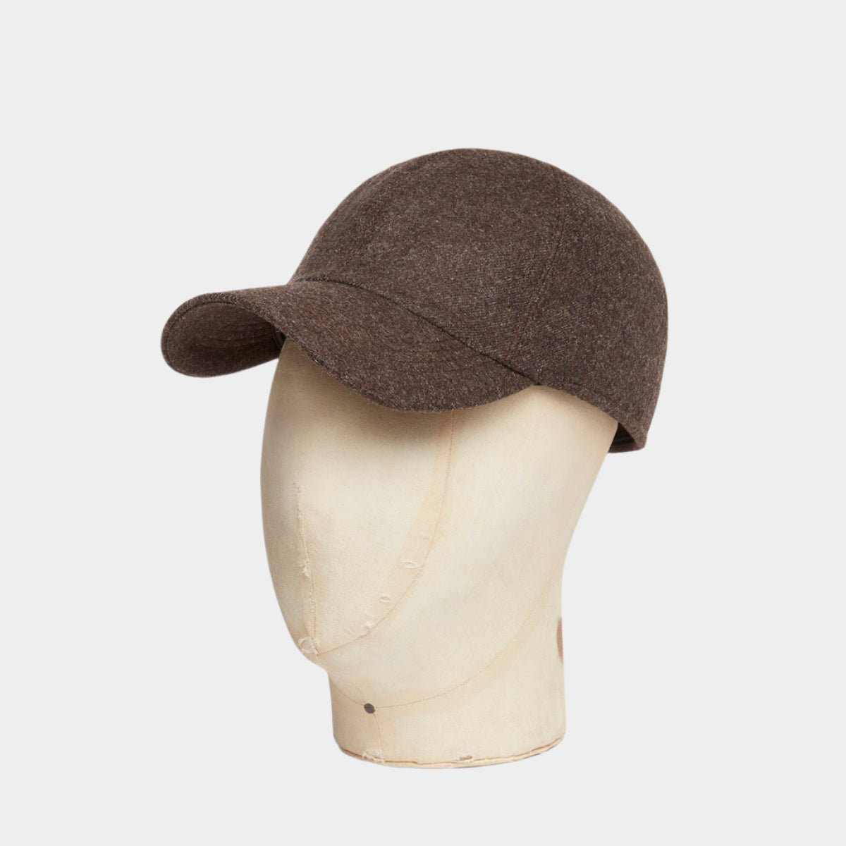 Mid Brown Wool Baseball Cap