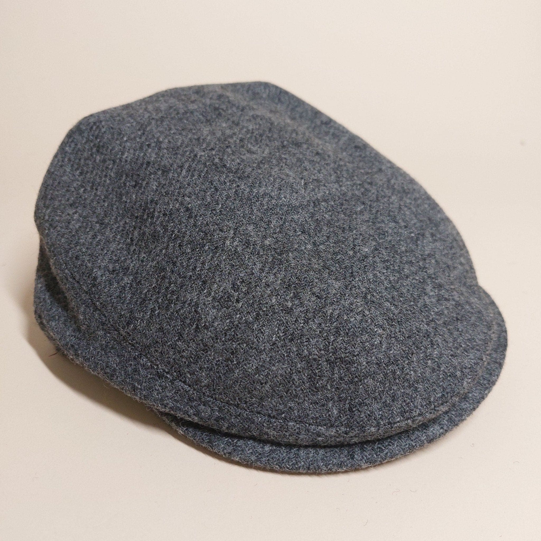 Mid Grey Twill 100% Wool Made In England Flat Cap