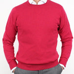 Mixed Pink Crew Neck Cashmere Sweater