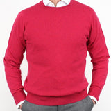 Mixed Pink Crew Neck Cashmere Sweater