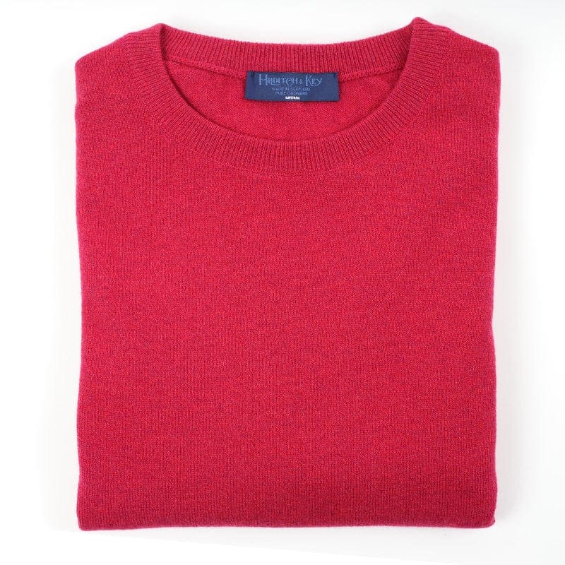 Mixed Pink Crew Neck Cashmere Sweater