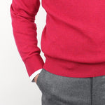 Mixed Pink Crew Neck Cashmere Sweater