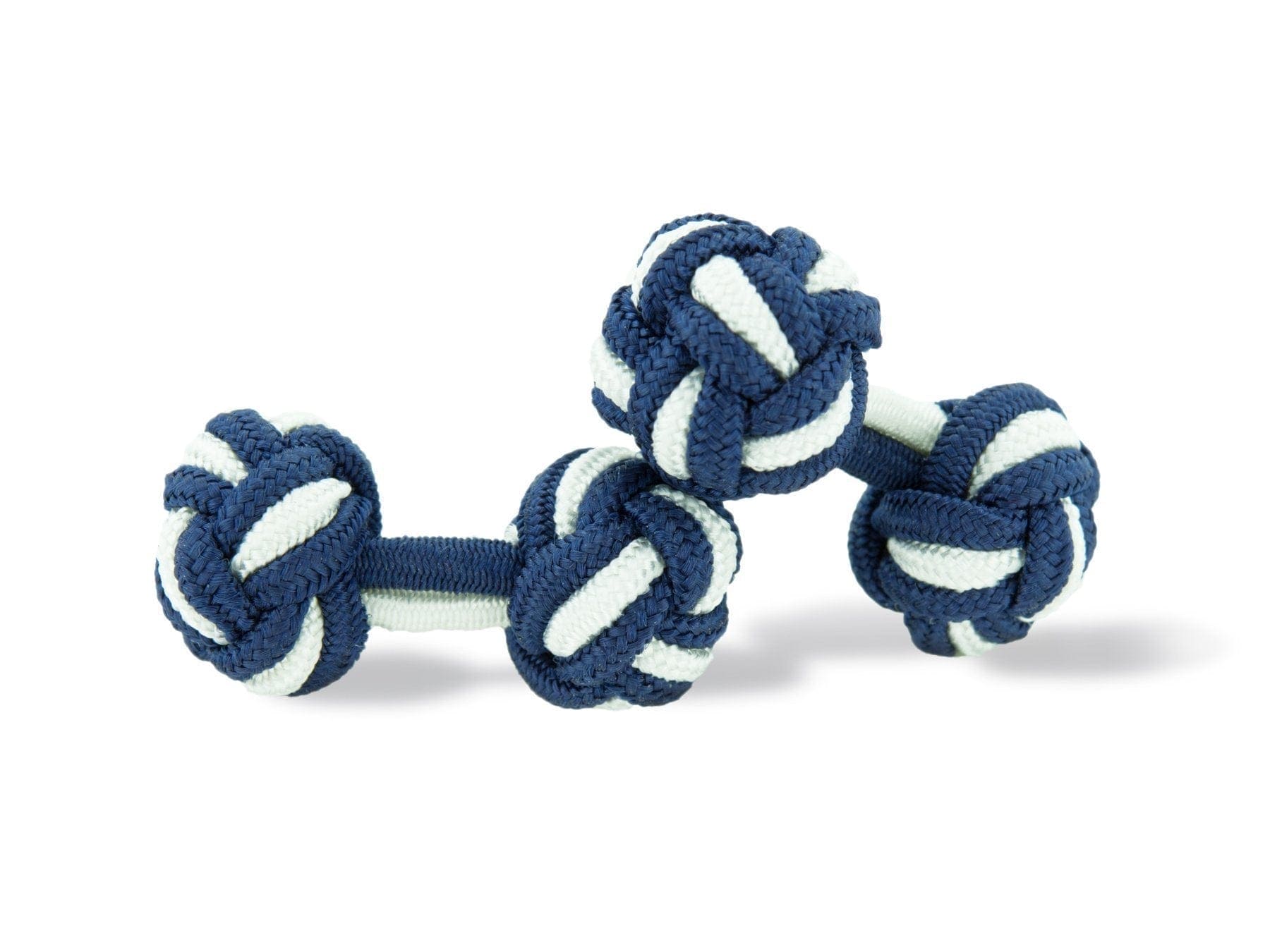 Navy Blue & White Knot Links