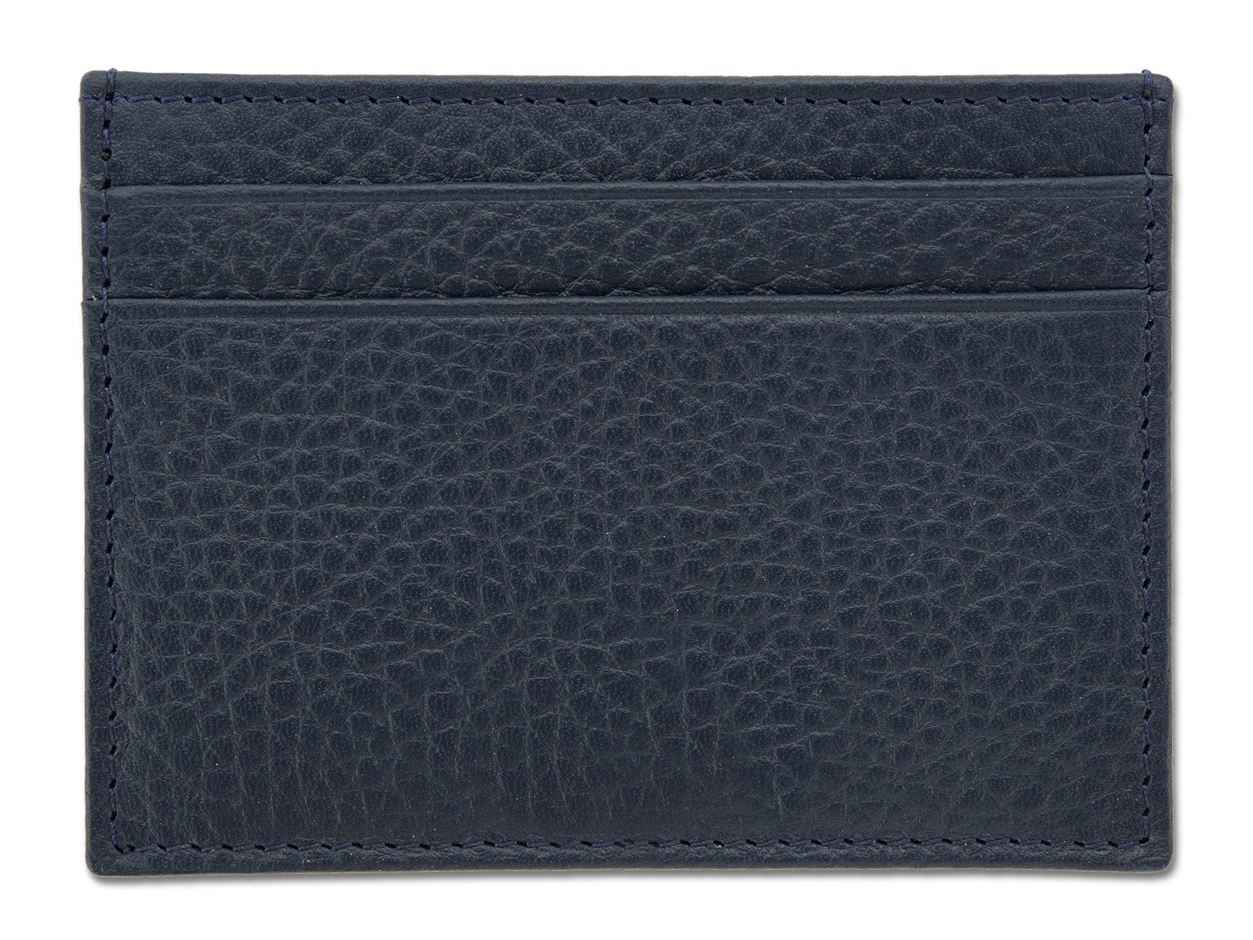 Navy Calf Leather Double Sided Card Holder