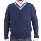 Navy Cashmere Cricket Sweater