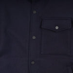 Navy Cashmere/Wool Blend Jacket With Red Piping