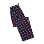 Navy, Red & White Checked Brushed Cotton Loungewear Bottoms