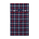 Navy, Red & White Checked Brushed Cotton Loungewear Bottoms
