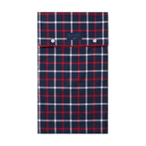 Navy, Red & White Checked Brushed Cotton Loungewear Bottoms