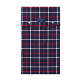Navy, Red & White Checked Brushed Cotton Pyjamas with Red Piping