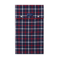Navy, Red & White Checked Brushed Cotton Pyjamas with Red Piping