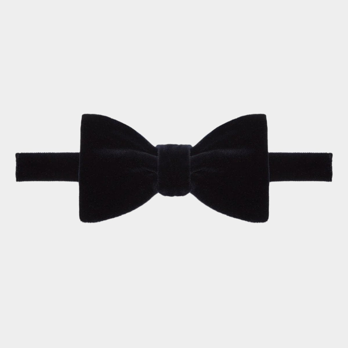 Navy Silk Velvet Bow Tie