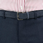 Navy Suede Mount Leather Belt