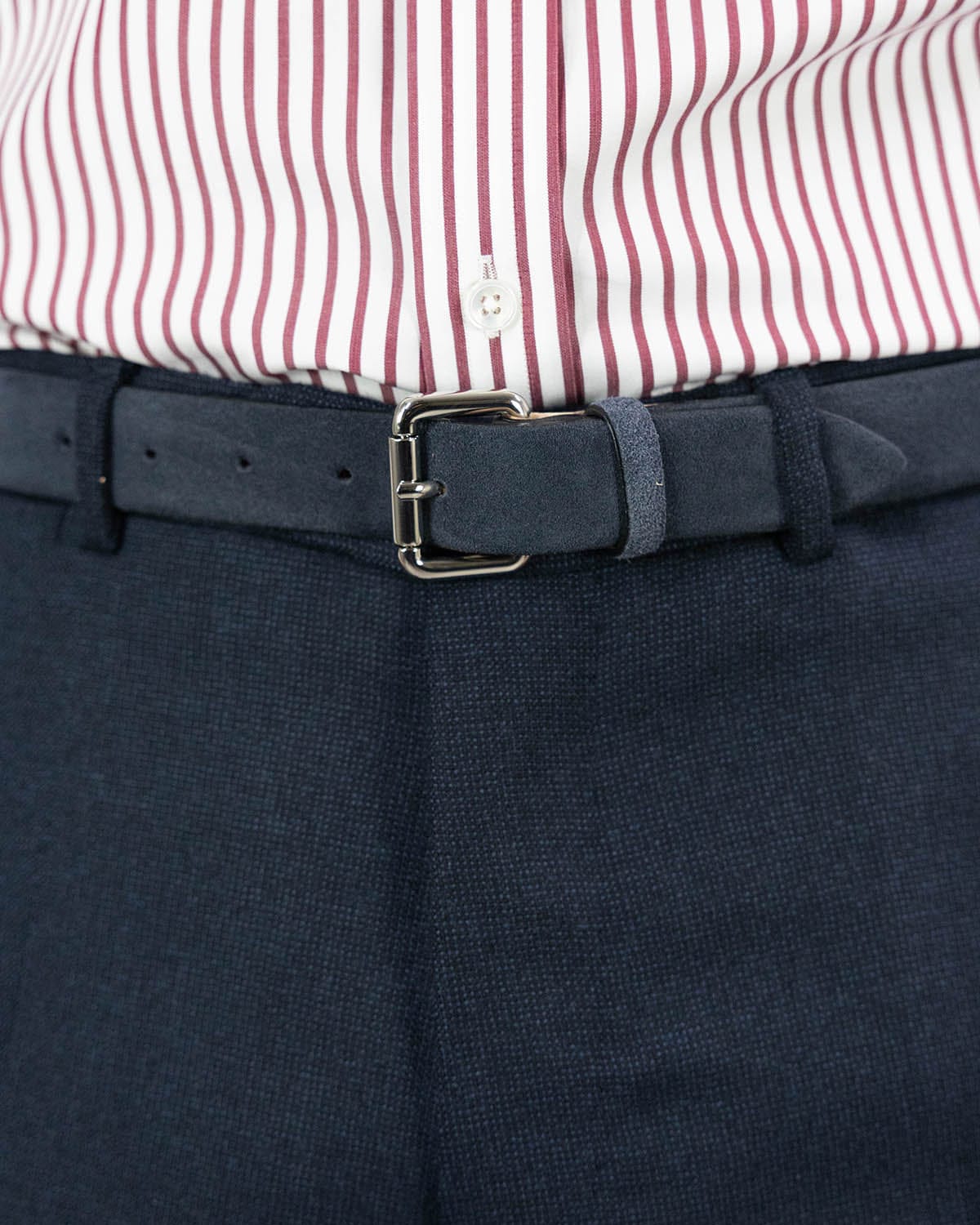 Navy Suede Mount Leather Belt