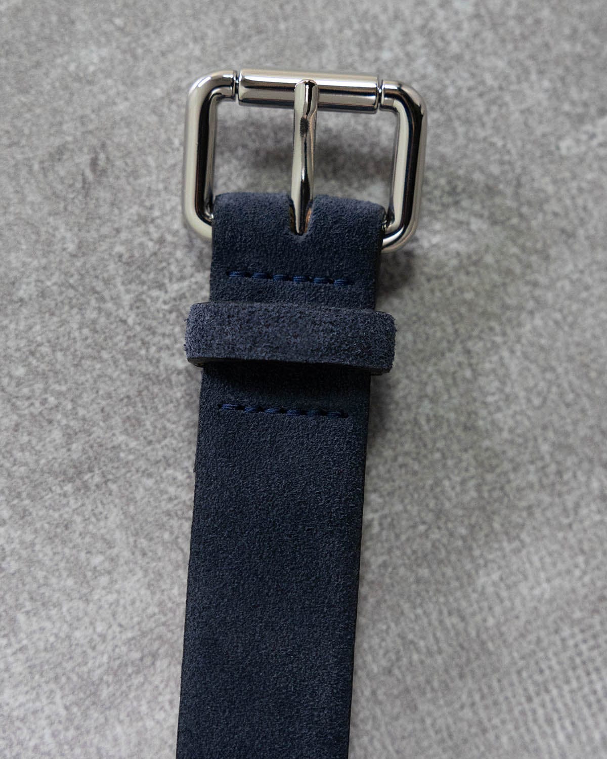 Navy Suede Mount Leather Belt