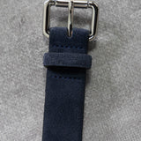 Navy Suede Mount Leather Belt