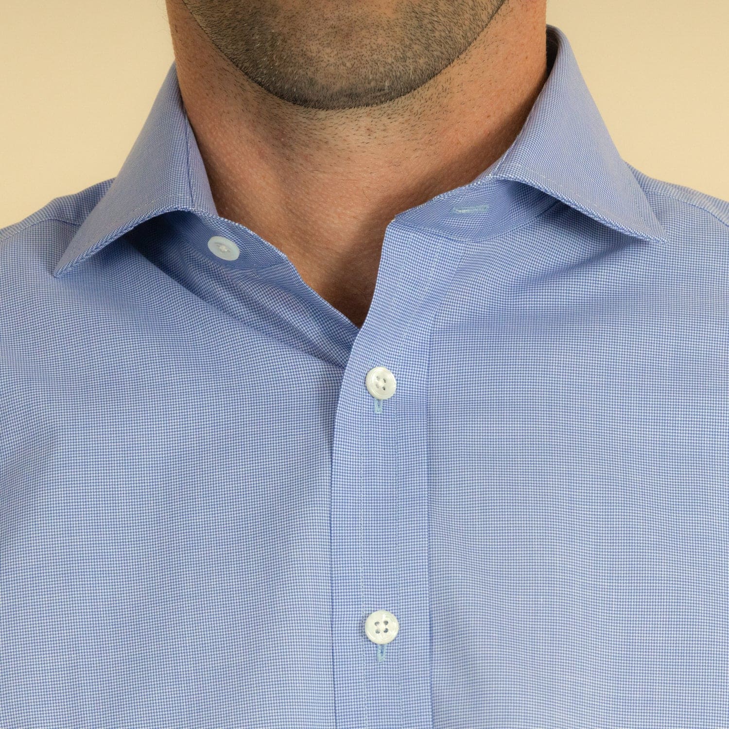 Navy & White Micro Houndstooth