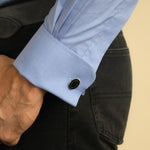 Navy & White Micro Houndstooth