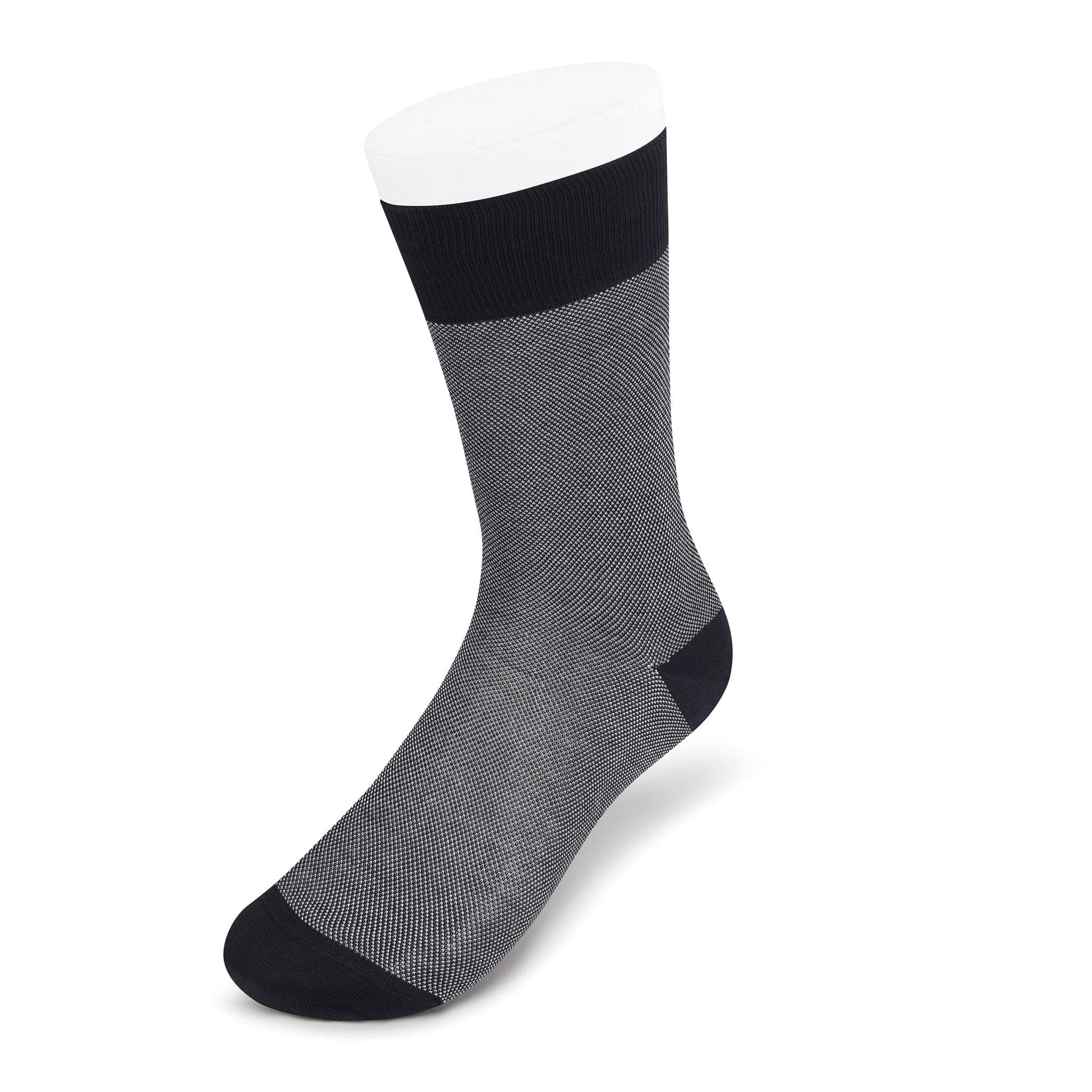 Navy & White Pin Dot Cotton Short Socks