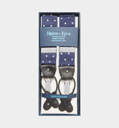 Navy & White Spot Braces